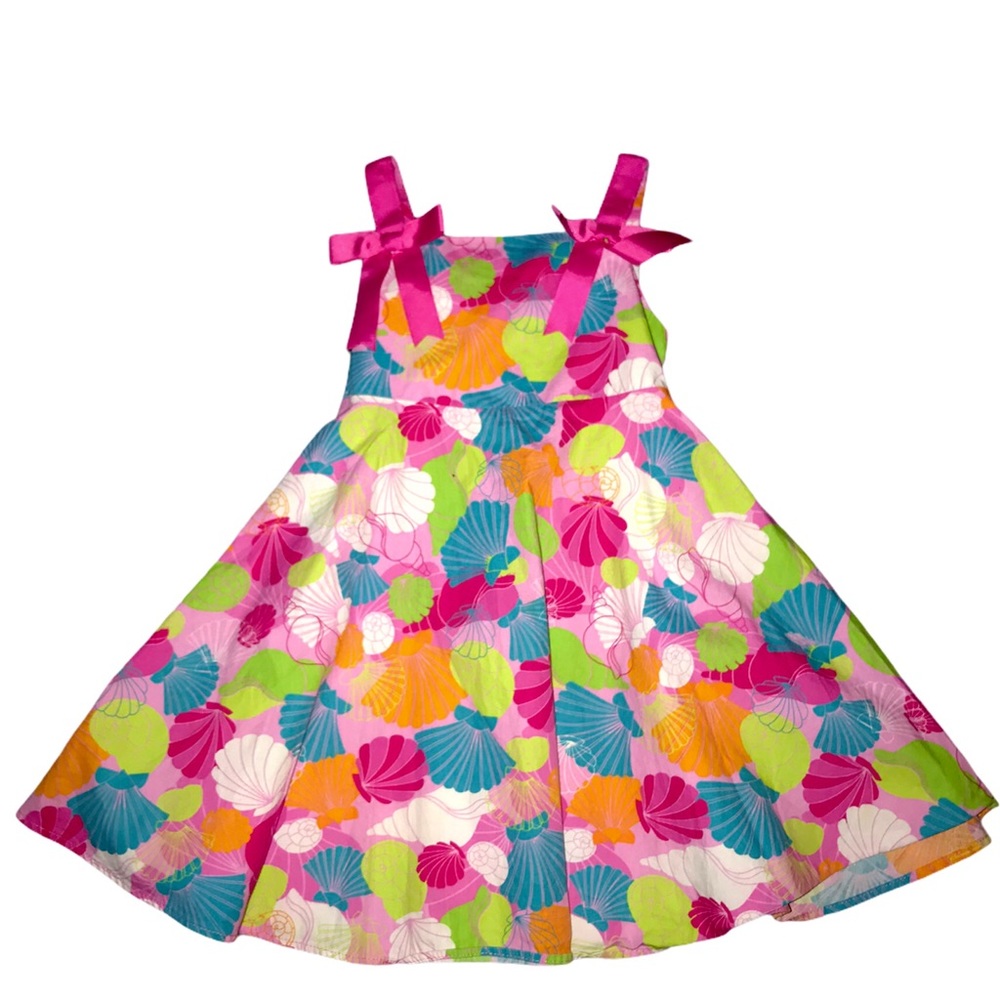 Bonnie Jean Girls Multicolor Dress With Bows Sz 4T